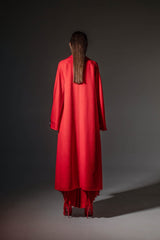 Chester Premium Wool Cashmere Coat in Sicily Red