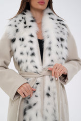 Genuine Arctic Fox Virgin Wool Wrap Coat Alaska® Outerwear Company