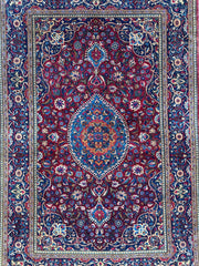 Antique Persian Kashan Debir Rug – 4’3” x 6’4” – Circa 1920s – Hand-Knotted Fine Wool Rugistan