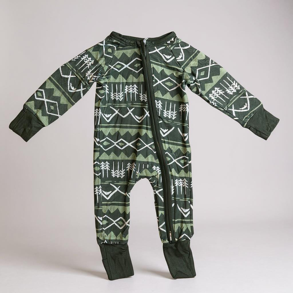 Green Mountain Bamboo Zippy Pajamas - Eco-Friendly Kids Sleepwea Keep the Littles Wild