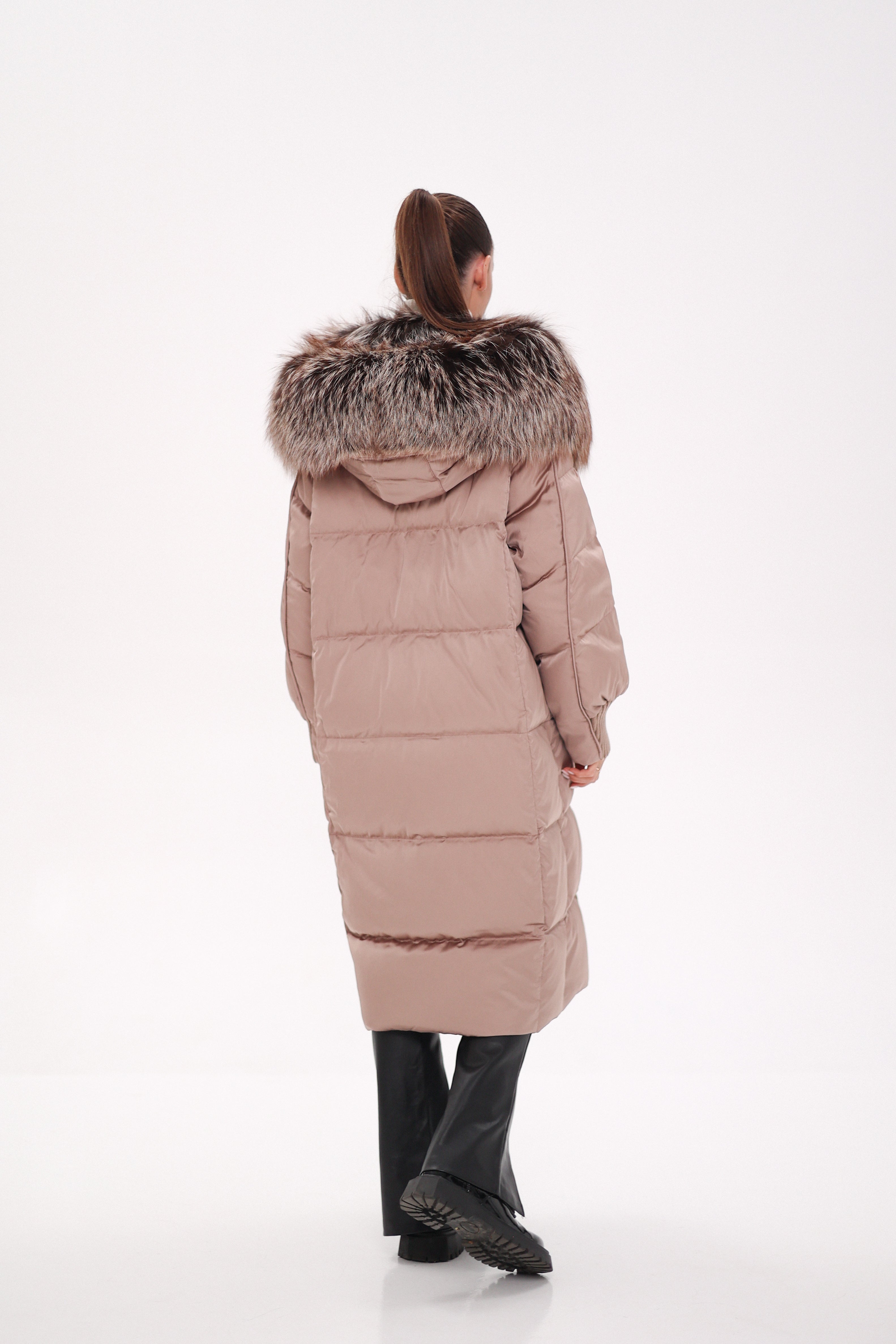 Rei Silver Fox Fully Lined Hood Down Coat in Blush Alaska® Outerwear Company