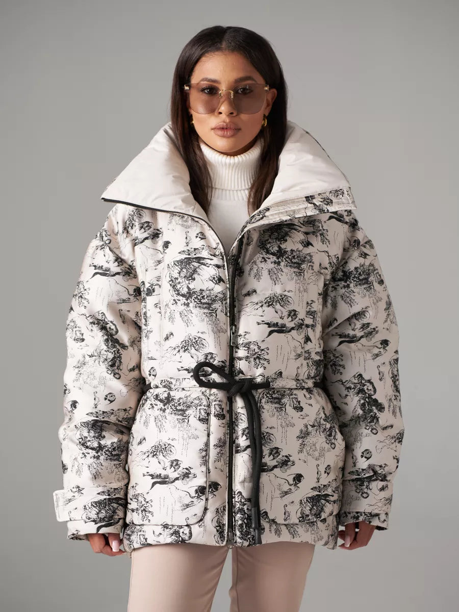 Monochrome Jacquard Down Fill Coat Alaska® Outerwear Company