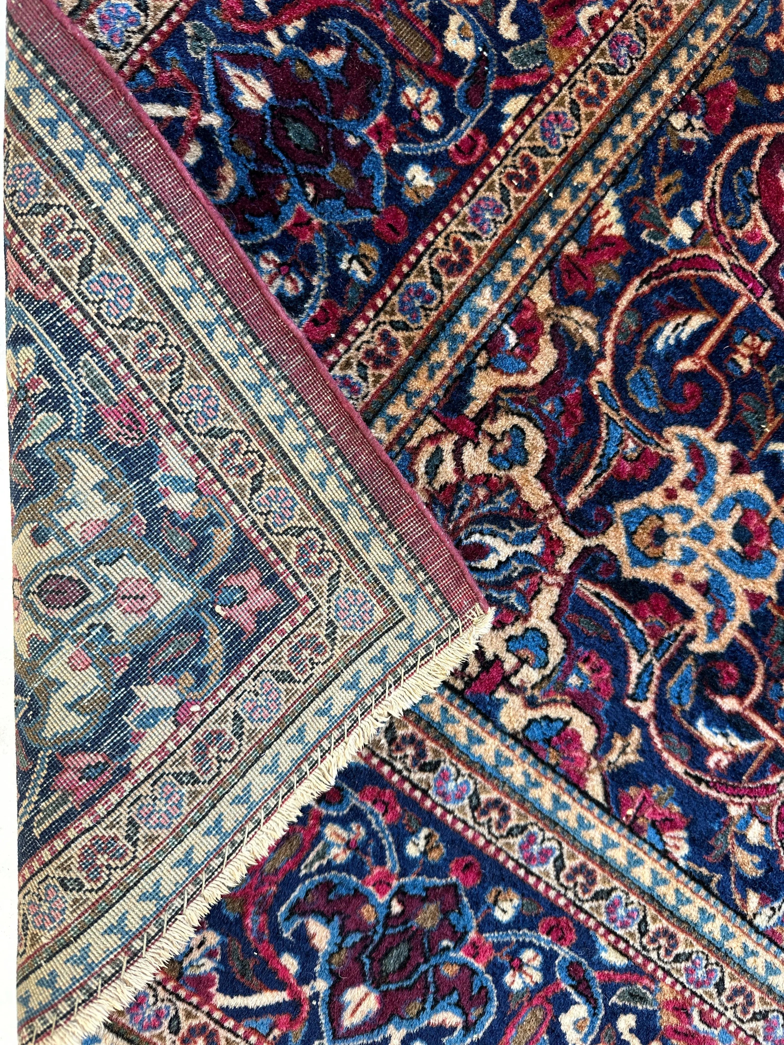 Antique Persian Kashan Debir Rug – 4’3” x 6’4” – Circa 1920s – Hand-Knotted Fine Wool Rugistan