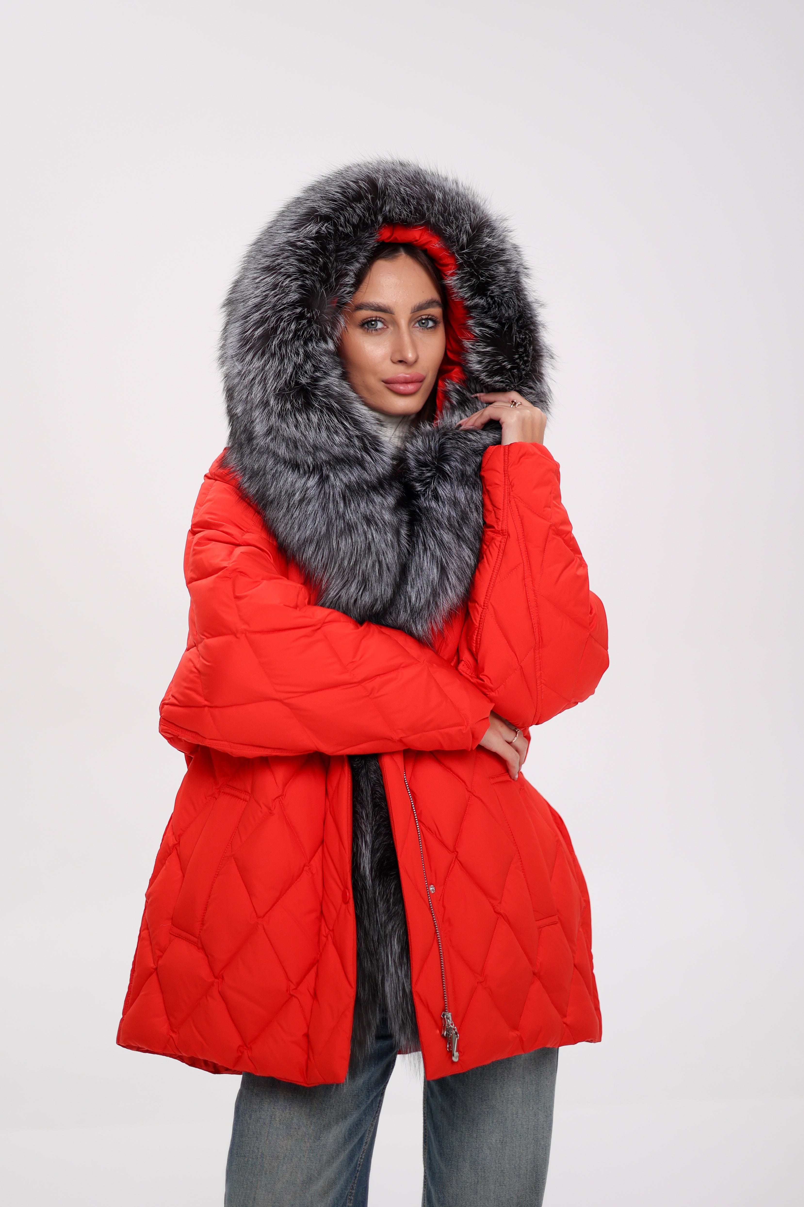 Genuine Silver Fox Down Fill Hooded Parka Alaska® Outerwear Company