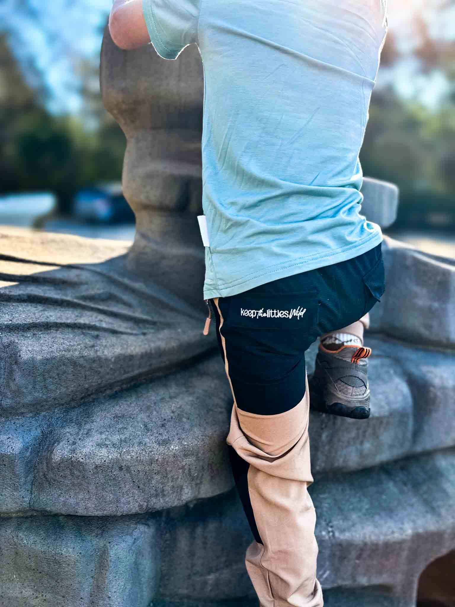 Hiking pants- water resistant tan Keep the Littles Wild