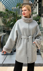 Genuine Scandinavian Mink Fur Virgin Wool Coat Alaska® Outerwear Company
