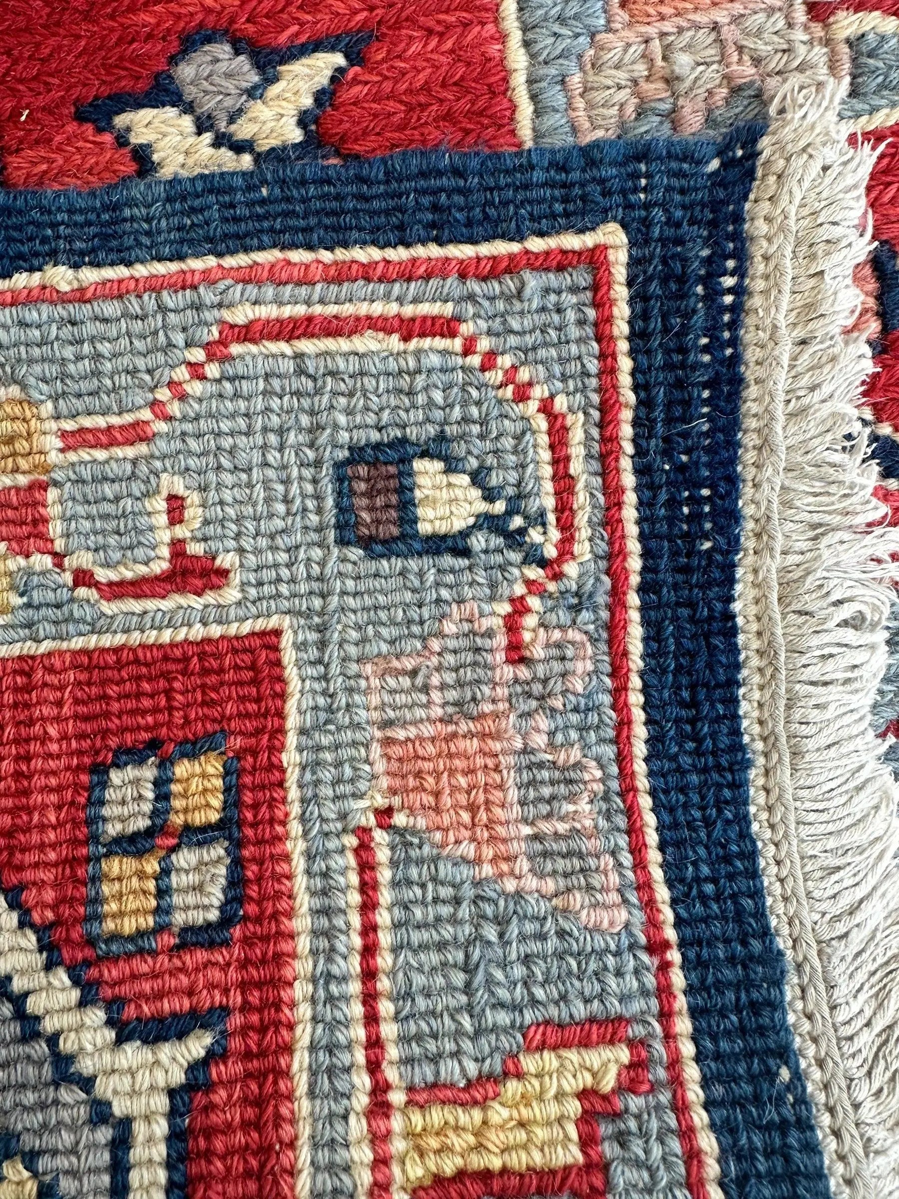 Handwoven Nourison Soumak SK43 Multicolor Area Rug – 7'8" x 9'11" – Professionally Cleaned Rugistan