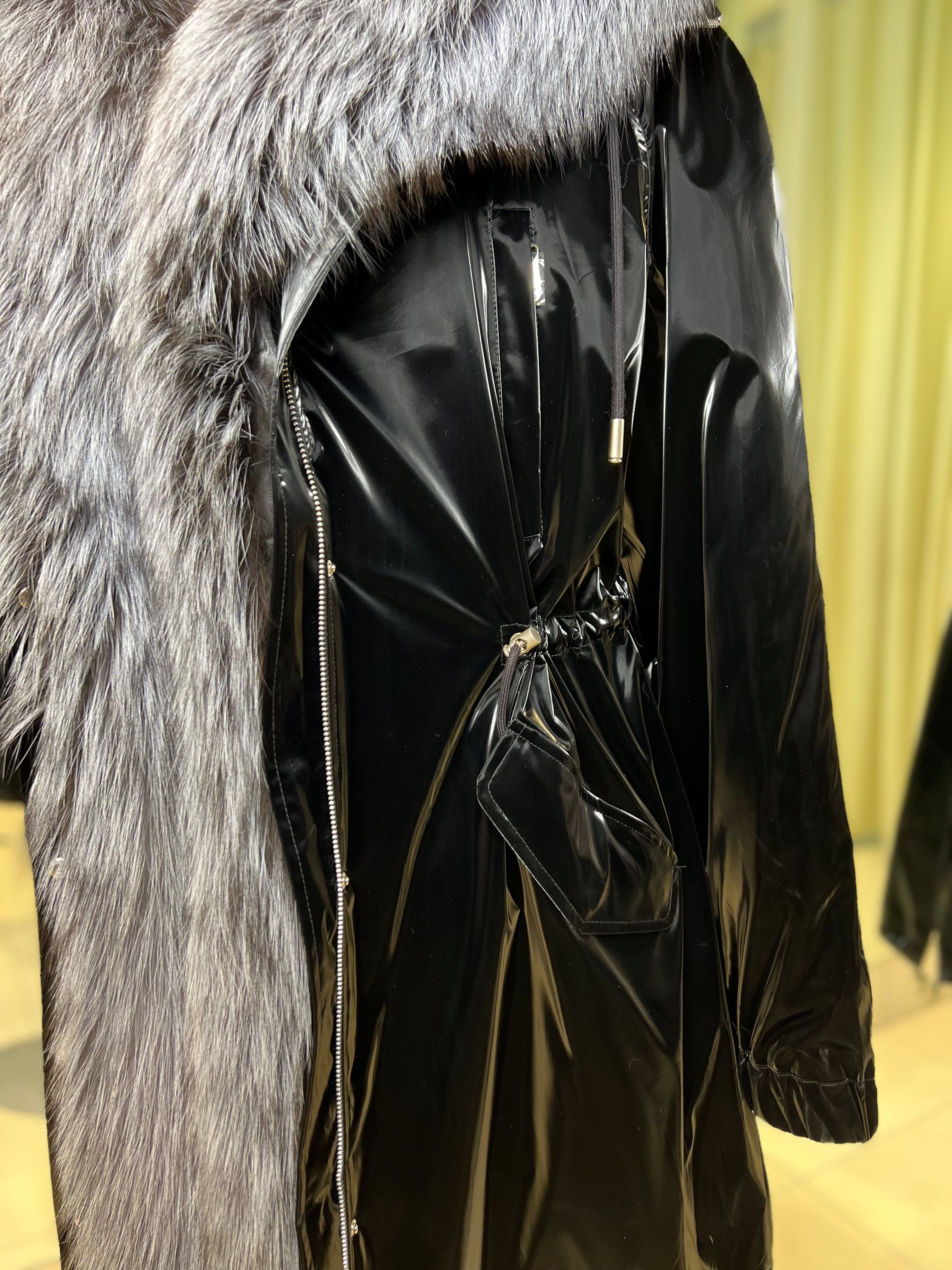 Genuine Silver Fox Fully Lined Hood Rabbit Insulated Parka Alaska® Outerwear Company