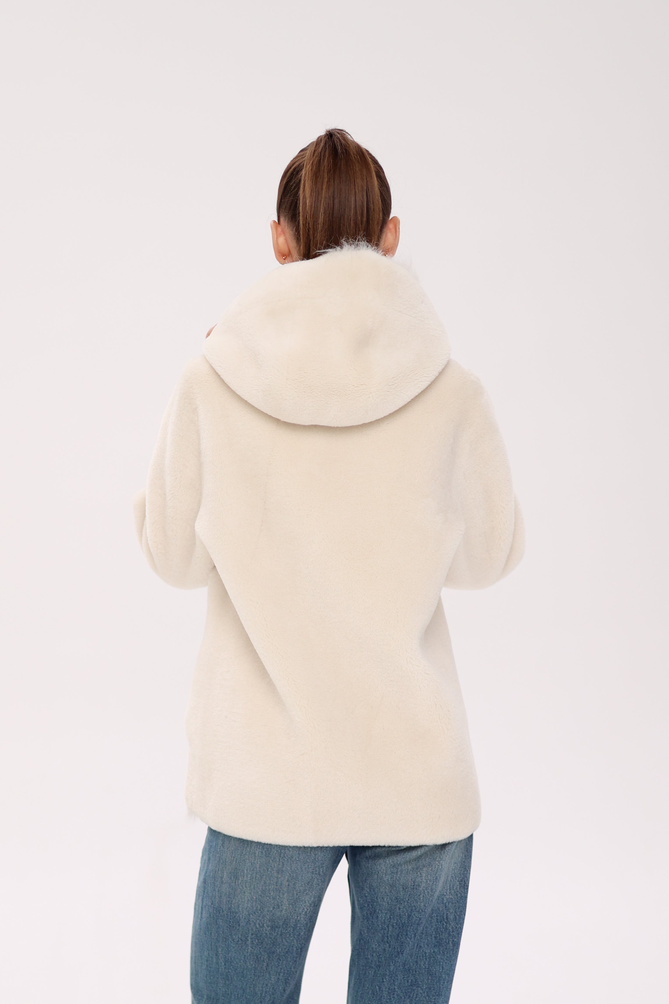 ⇆ Reversible Hooded Wool Blend Jacket Alaska® Outerwear Company