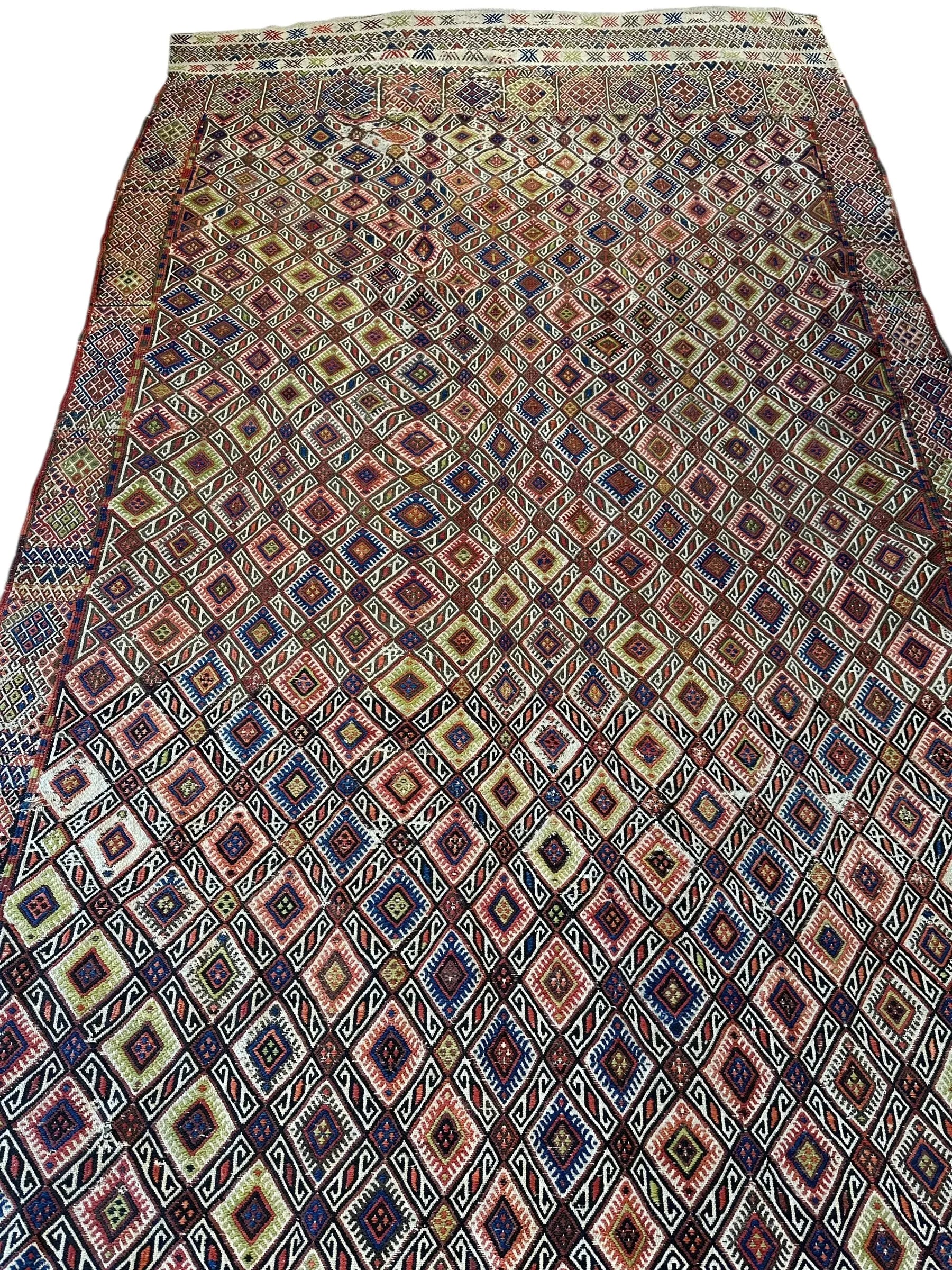 Antique Turkish Jajim Wool Rug 5’6” x 14’5” Rugistan