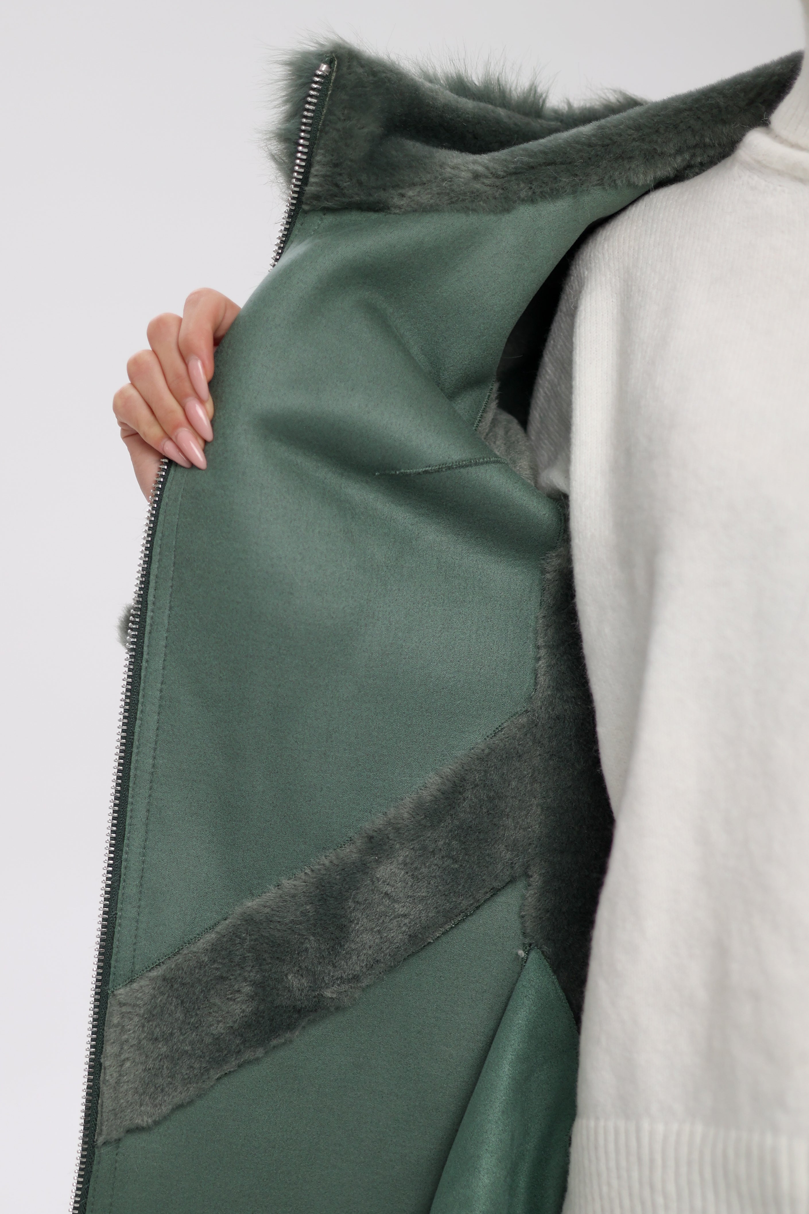 ⇆ Reversible Hooded Wool Blend Jacket Alaska® Outerwear Company