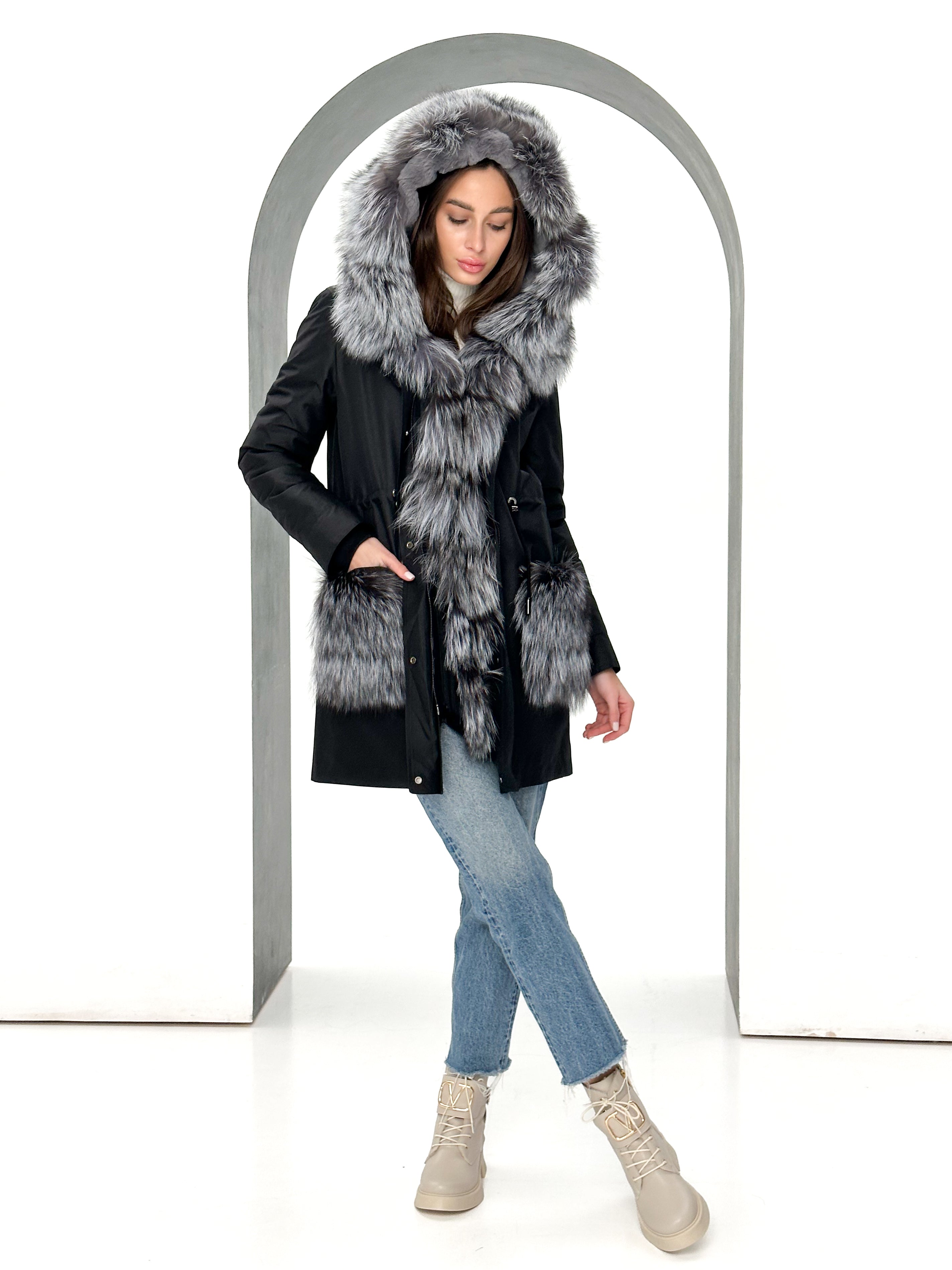 Genuine Silver Fox Fur Rabbit Fur Insulated Parka Alaska® Outerwear Company
