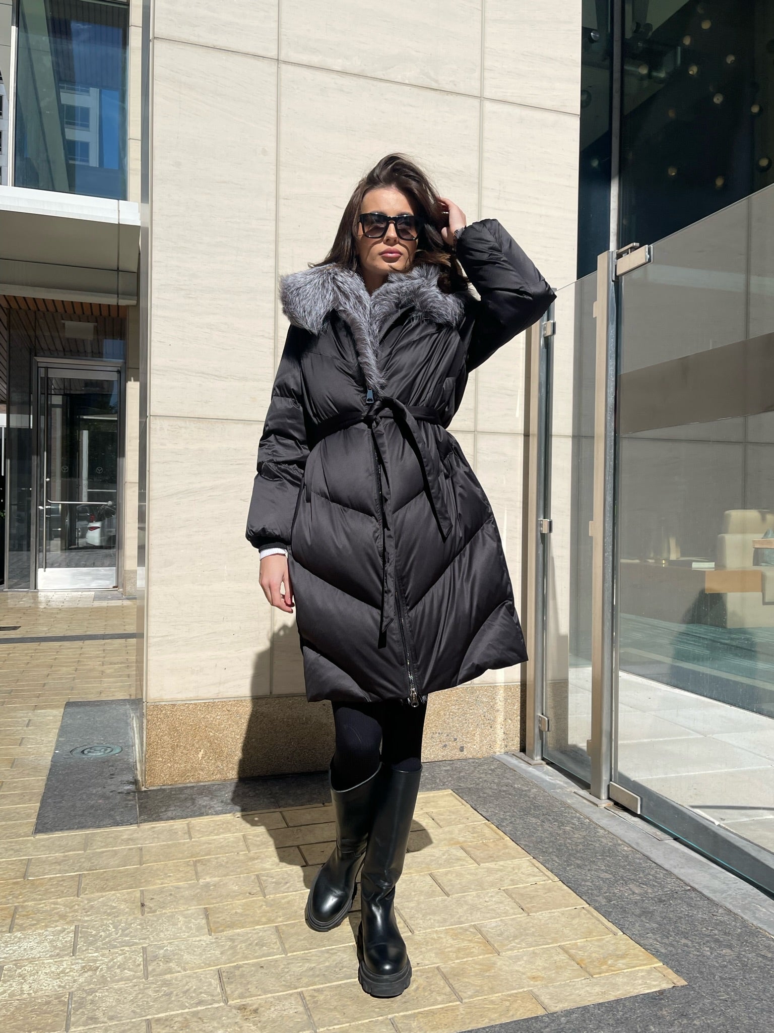 Amandine Genuine Silver Fox Down Parka Alaska® Outerwear Company