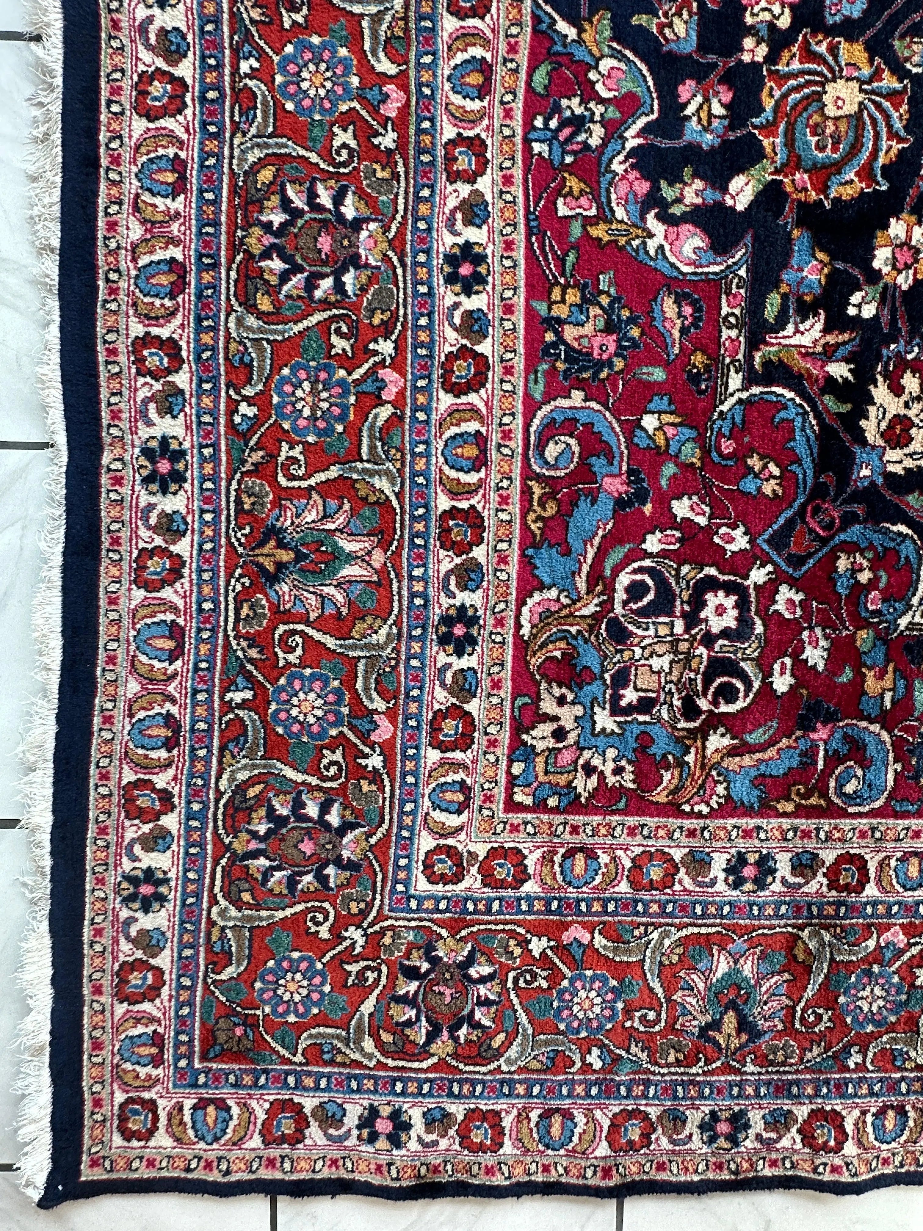 Persian Mashhad Hand Knotted Wool Area Rug 9’9” x 13’3” Rugistan