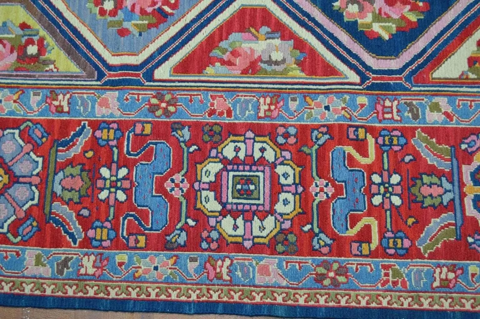 Handwoven Nourison Soumak SK43 Multicolor Area Rug – 8'5" x 11'7" – Professionally Cleaned Rugistan