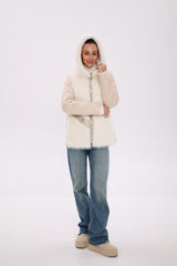 ⇆ Reversible Hooded Wool Blend Jacket Alaska® Outerwear Company