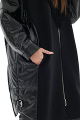 Genuine Silver Fox Fur Italian Cashmere Wool Freudenberg Comfortemp® Coat