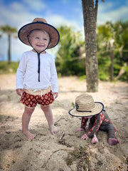 color block- hybrid shorts Keep the Littles Wild