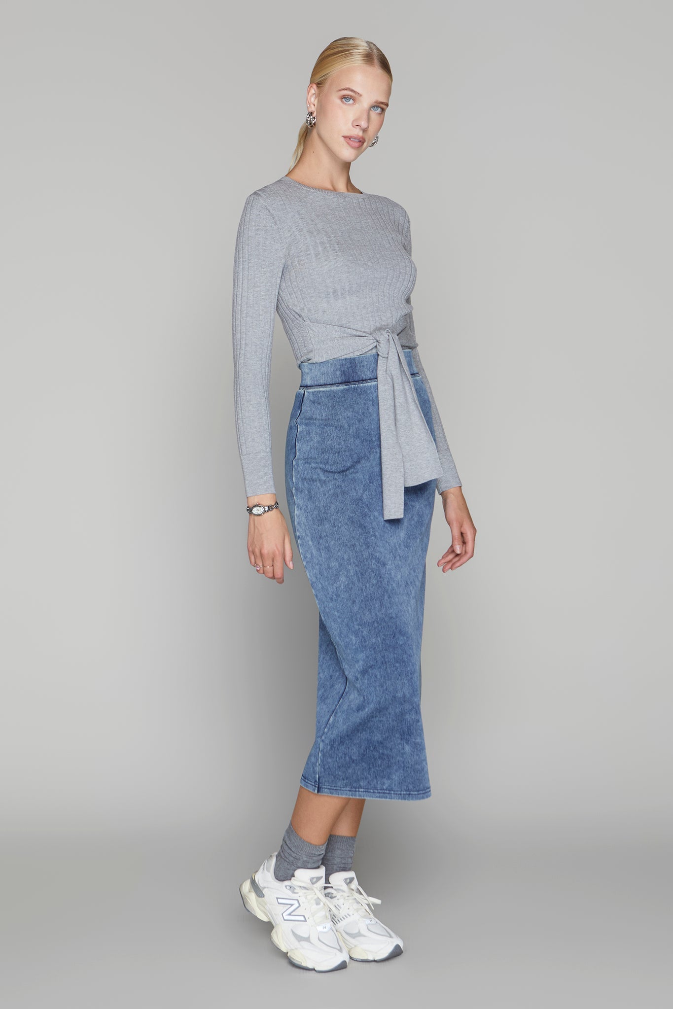 Jasper Skirt in Midwash Denim Apparalel