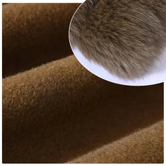 Women's cashmere coat with natural fox fur collar Family Shopolf