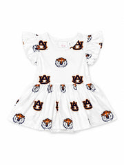 Auburn White Aubie S/S Flutter Twirl Bodysuit