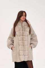 Genuine Polar Fox Boucle Down Coat Alaska® Outerwear Company
