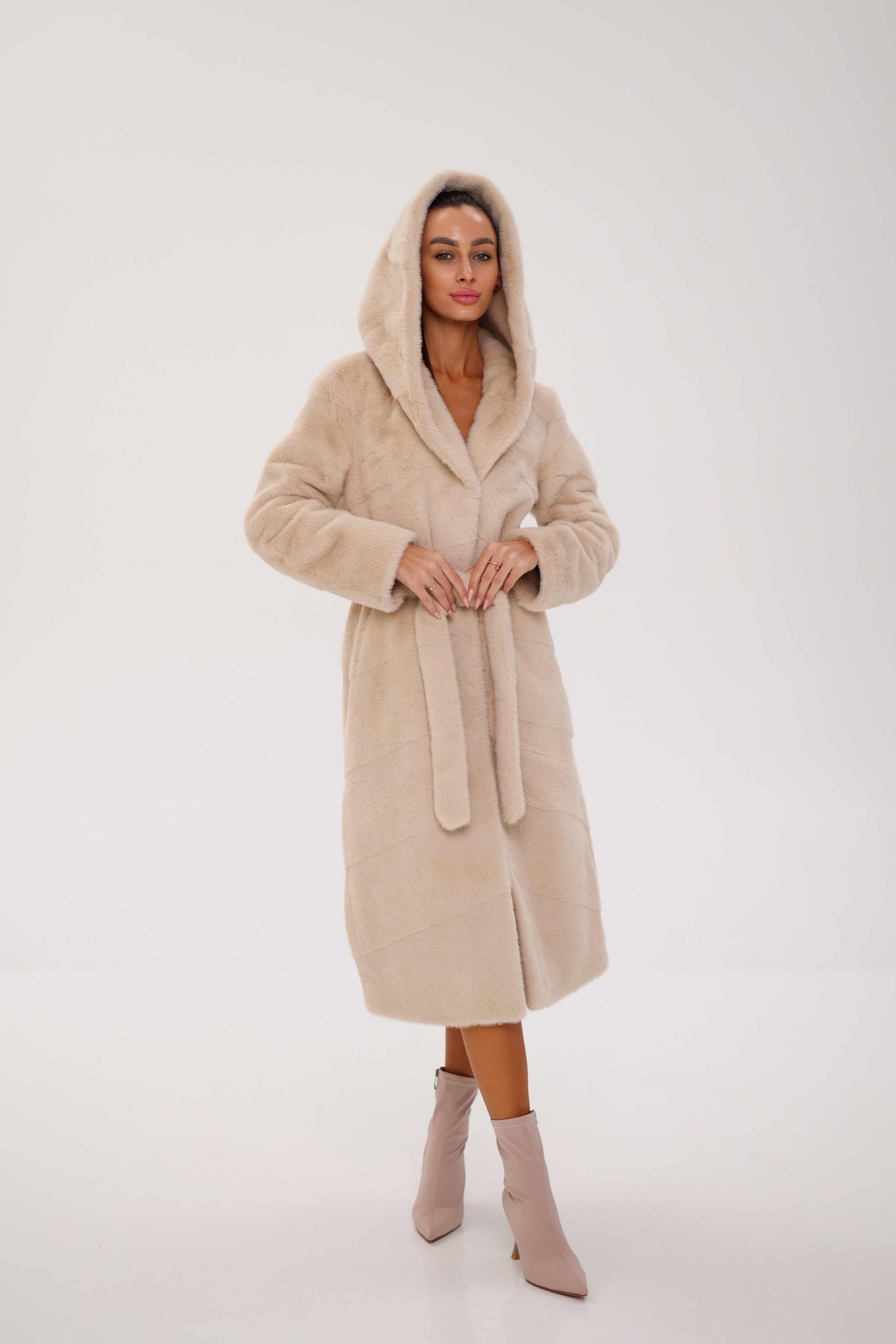 Faux Mink Effect Fur Hooded Coat Alaska® Outerwear Company