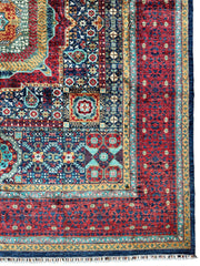 Hand-Knotted Mamluk Wool Rug – 8'4" x 9'9" – Intricate Geometric Masterpiece Rugistan