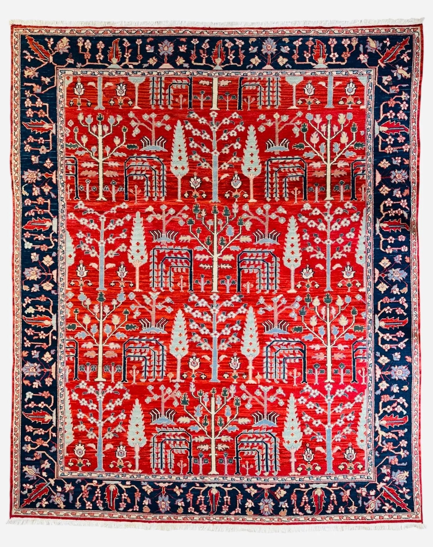 Handwoven Soumak Multicolor Wool Area Rug – 8’ x 10’ Rugistan