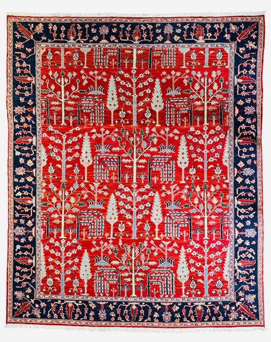 Handwoven Soumak Multicolor Wool Area Rug – 8’ x 10’ Rugistan