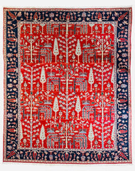 Handwoven Soumak Multicolor Wool Area Rug – 8’ x 10’ Rugistan