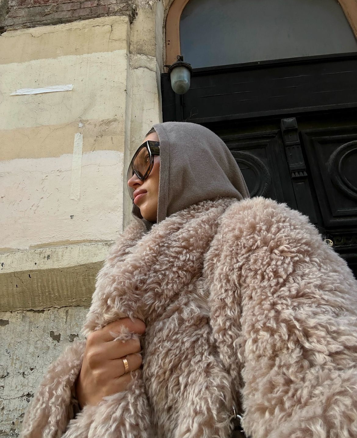 Faux Fur Coat with Leather Belt Alaska® Outerwear Company