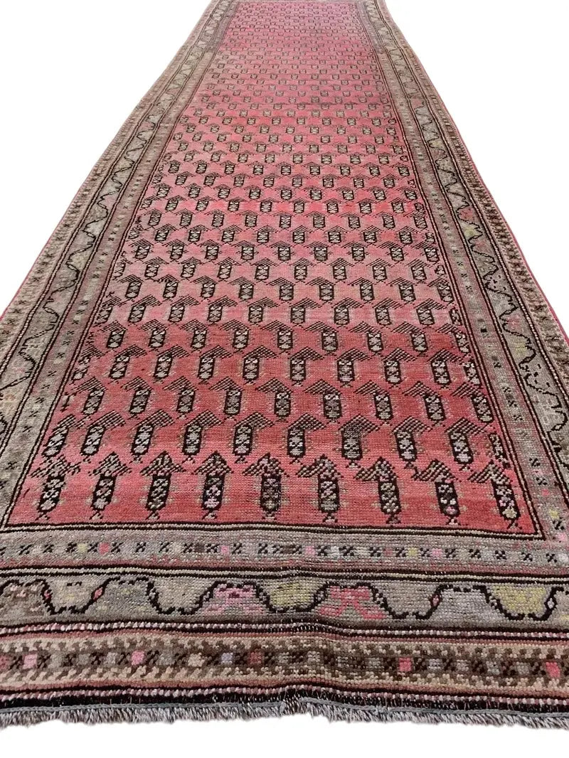 Antique Armenian Karabakh Wool Runner – 3’3” x 12’8” – Hand-Knotted Long Corridor Rug Rugistan