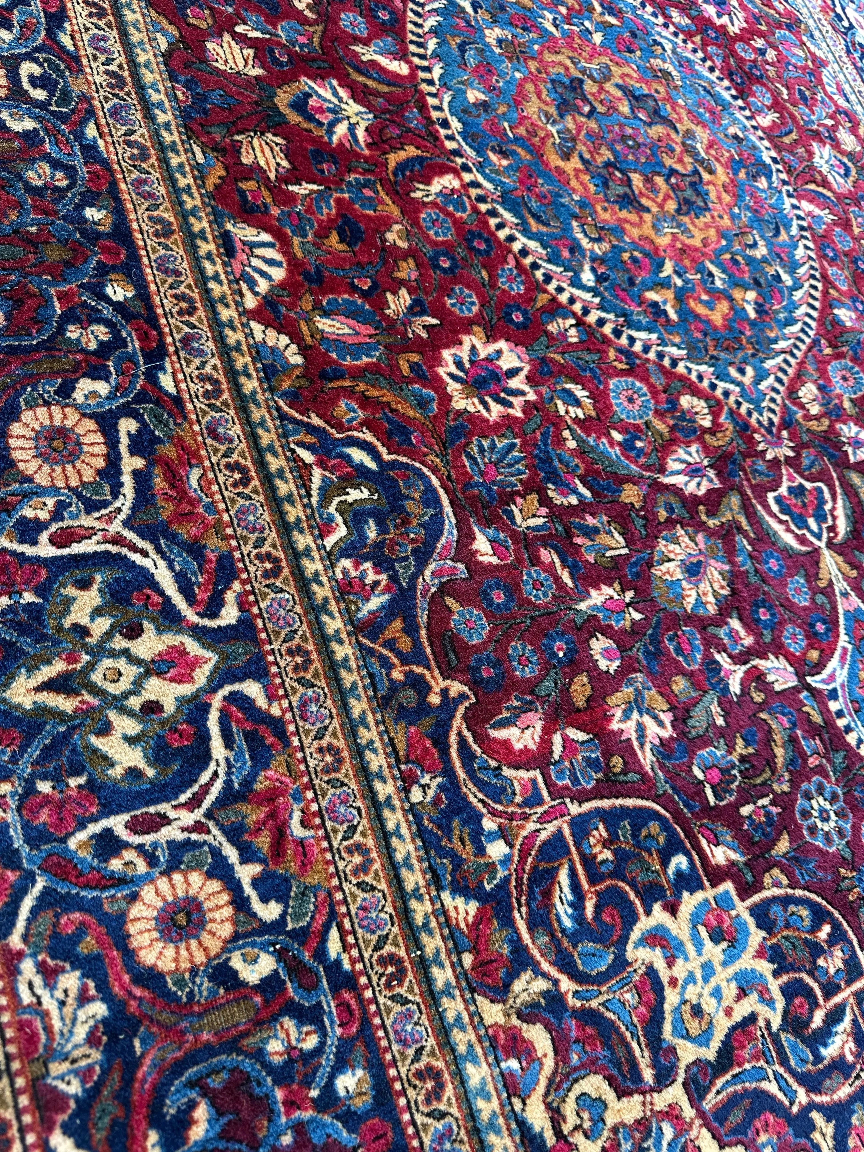 Antique Persian Kashan Debir Rug – 4’3” x 6’4” – Circa 1920s – Hand-Knotted Fine Wool Rugistan