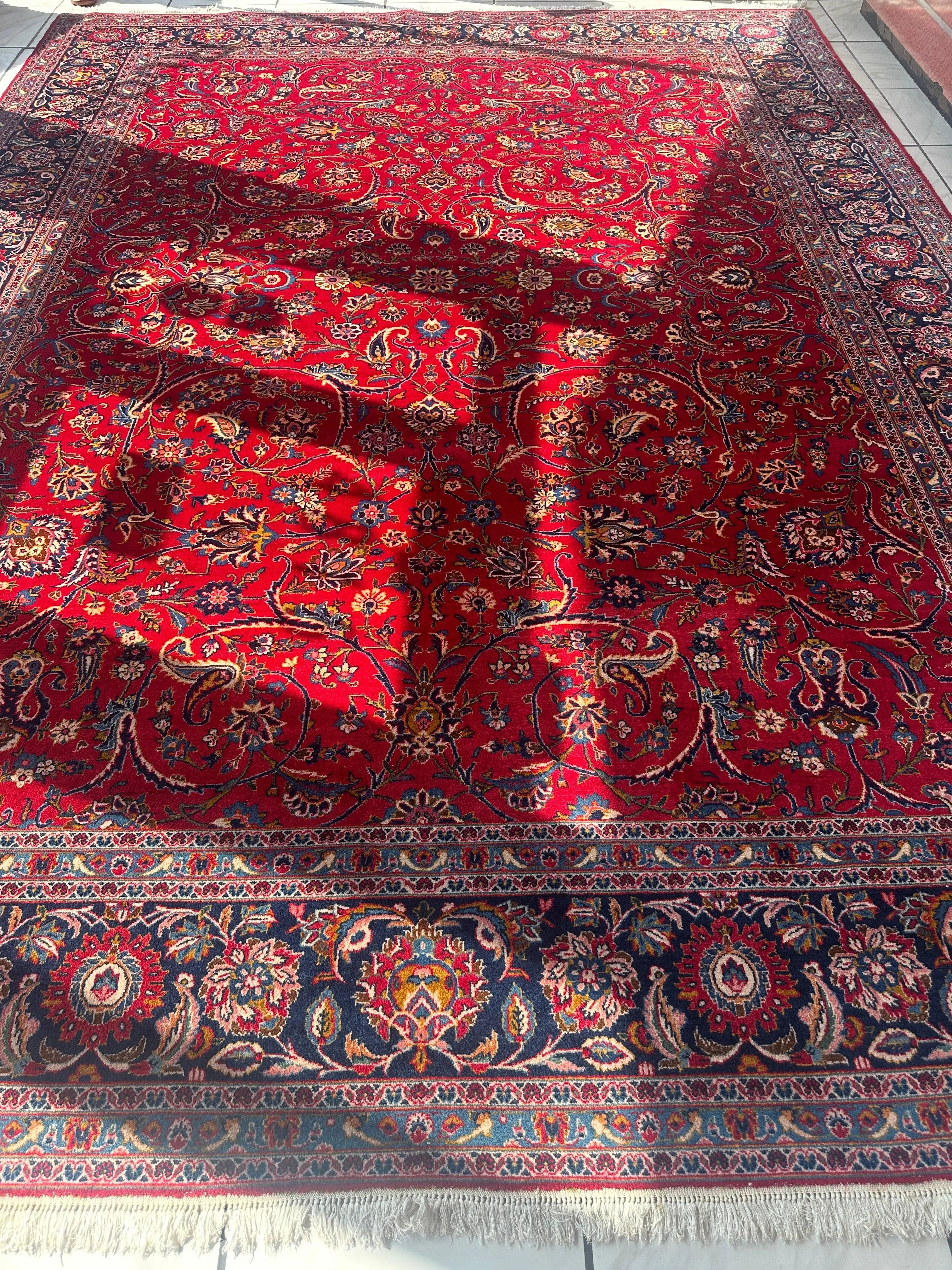 Incredible Persian Kashan All Over Wool Rug 10’2” x 14’ Rugistan