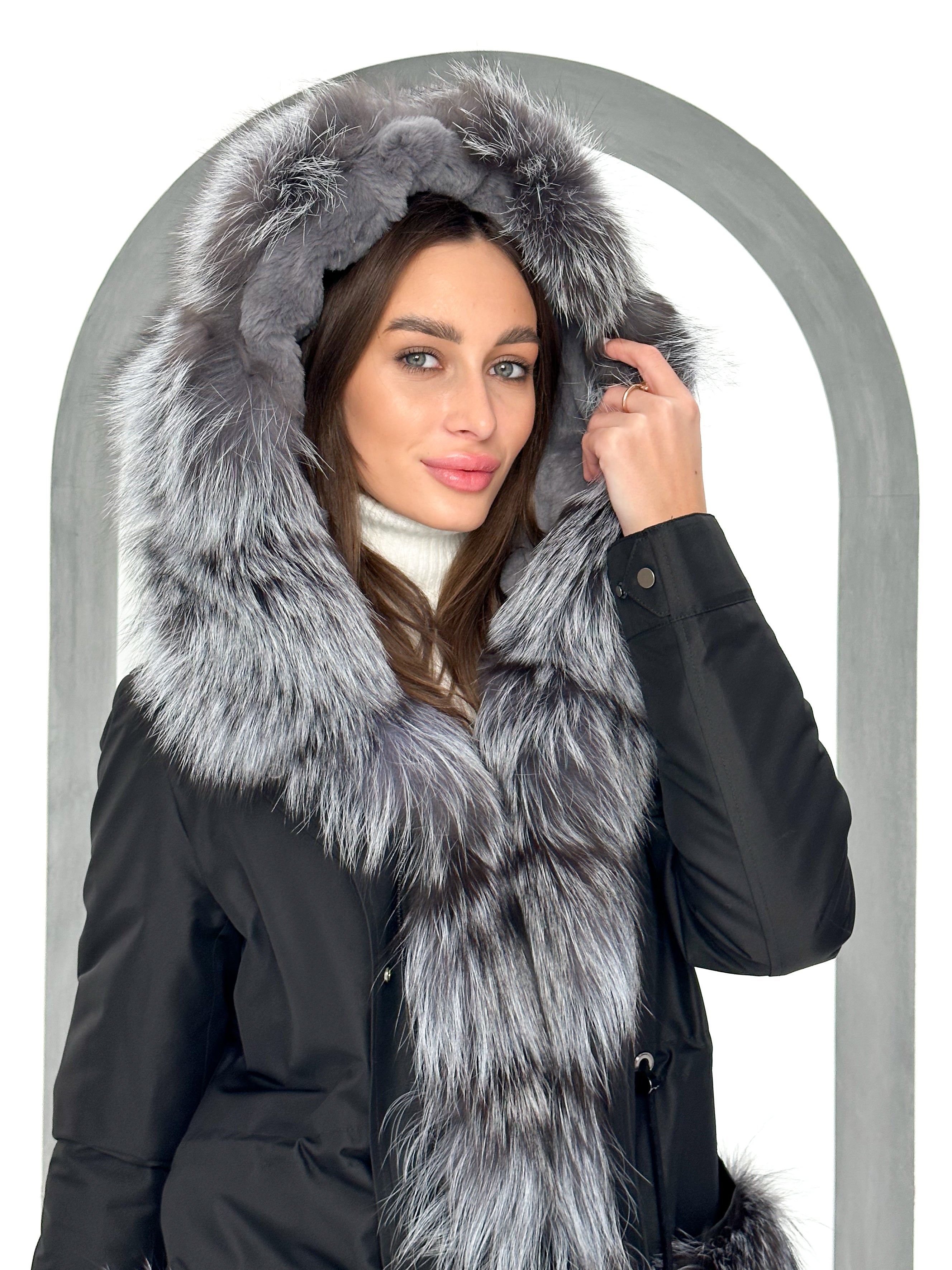 Genuine Silver Fox Fur Rabbit Fur Insulated Parka Alaska® Outerwear Company