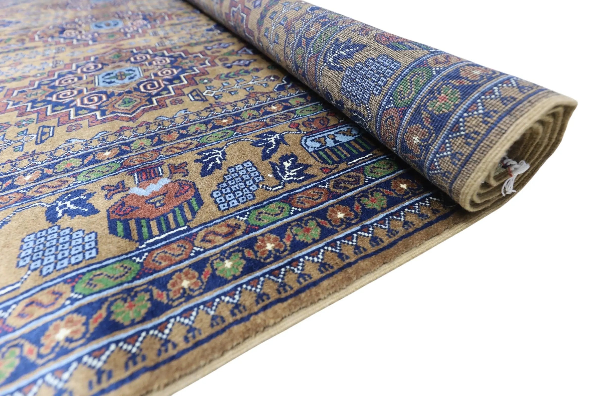 Hand-Knotted Zerkhaki Afghan Wool Area Rug – 6'7" x 9'7" | Rich Brown Tones, Durable Craftsmanship Rugistan