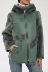 ⇆ Reversible Hooded Wool Blend Jacket Alaska® Outerwear Company