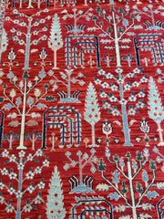 Handwoven Soumak Multicolor Wool Area Rug – 8’ x 10’ Rugistan