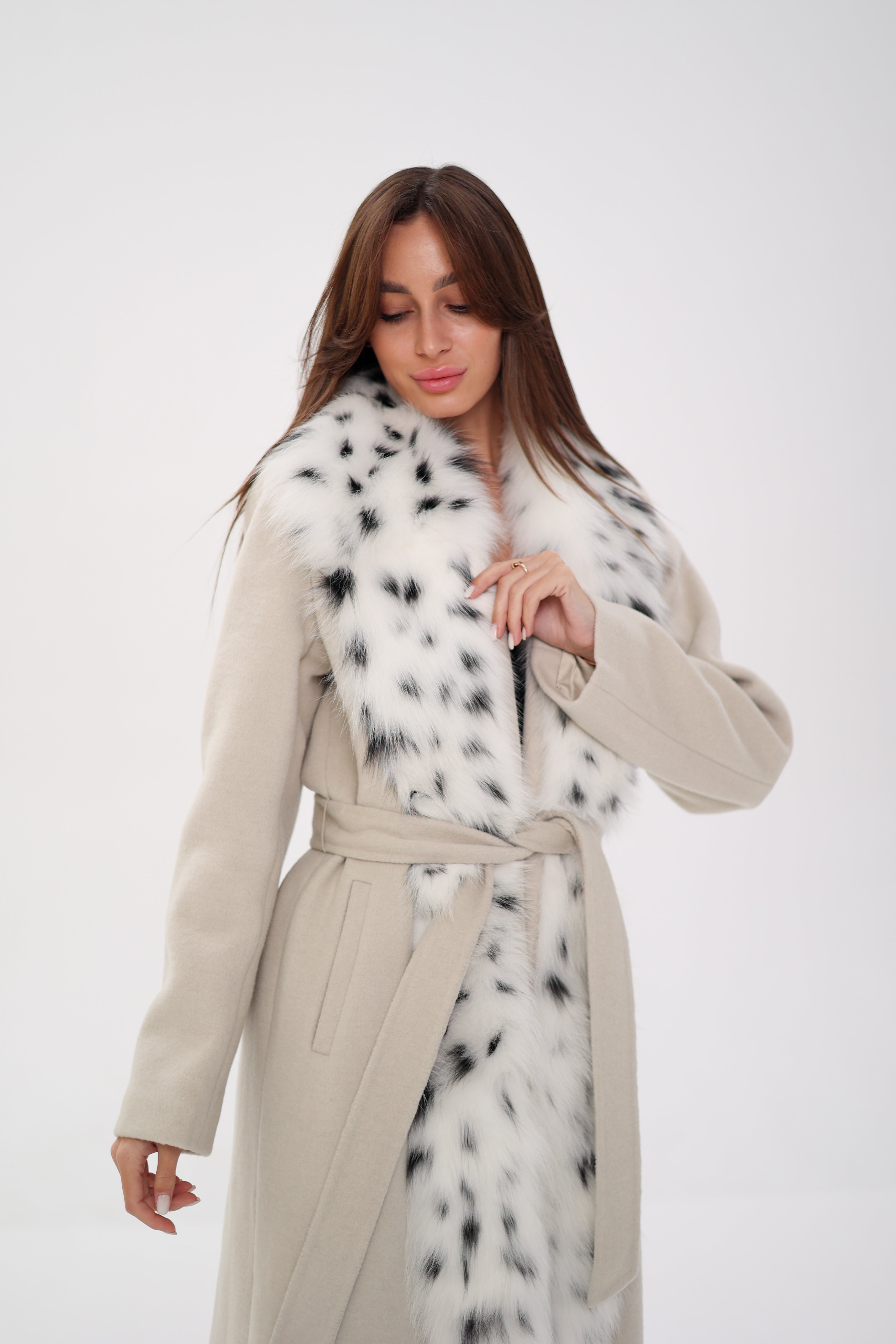 Genuine Arctic Fox Virgin Wool Wrap Coat Alaska® Outerwear Company