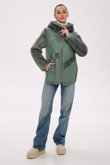 ⇆ Reversible Hooded Wool Blend Jacket Alaska® Outerwear Company