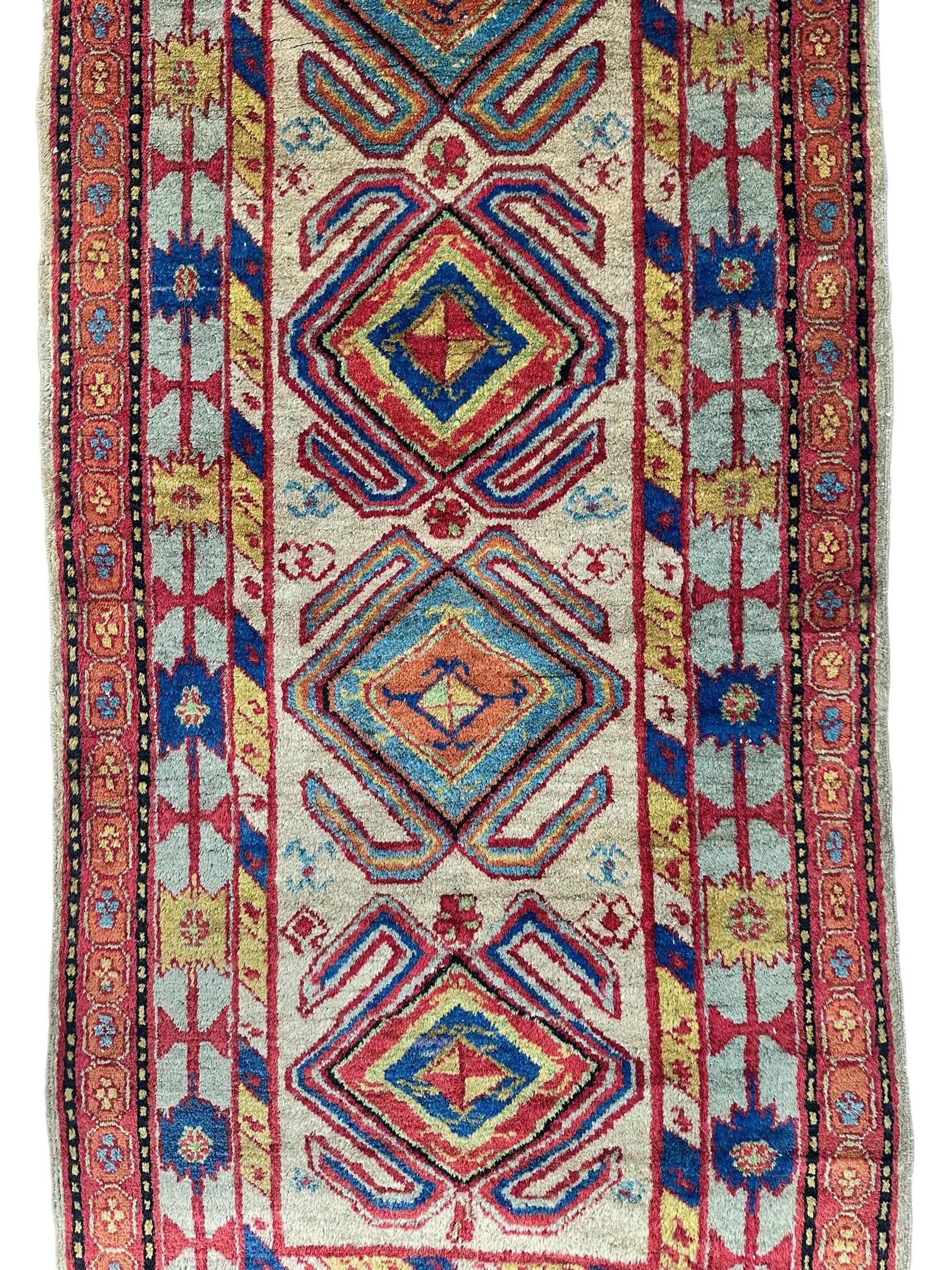 Antique Persian Lambran Runner Rug - 2'5" x 15'7" - Handwoven Wool, Circa 1930s Rugistan