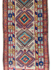 Antique Persian Lambran Runner Rug - 2'5" x 15'7" - Handwoven Wool, Circa 1930s Rugistan