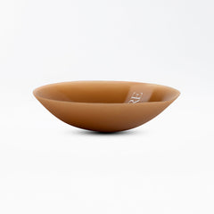 Brown ceramic bowl on a white background