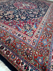 Persian Mashhad Hand Knotted Wool Area Rug 9’9” x 13’3” Rugistan