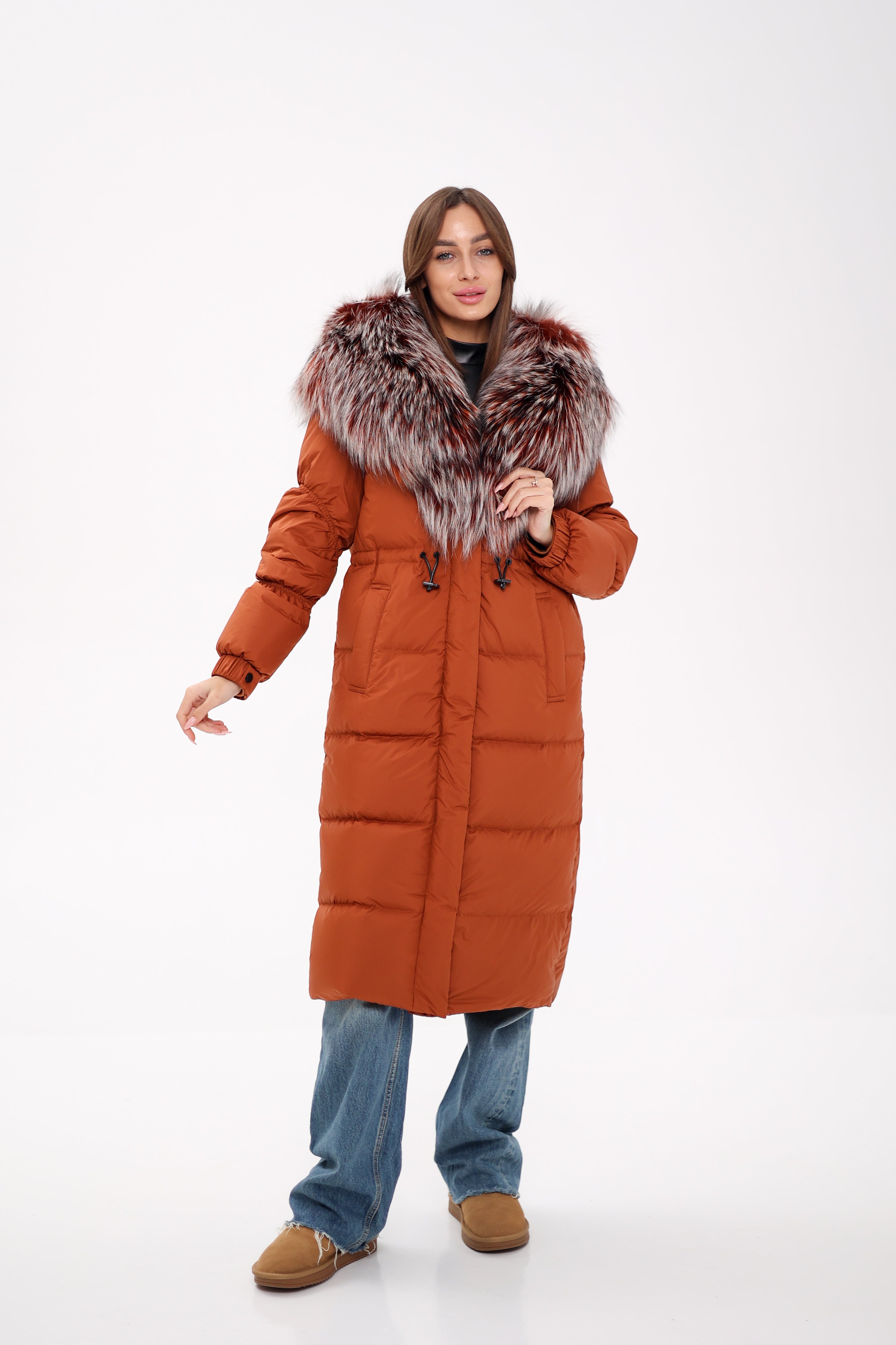 Genuine Silver Fox Fully Lined Hood Down Filled Coat Alaska® Outerwear Company