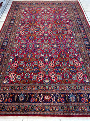 Persian Mashhad I Fine Allover Rug Wool 7 x 10 Rugistan