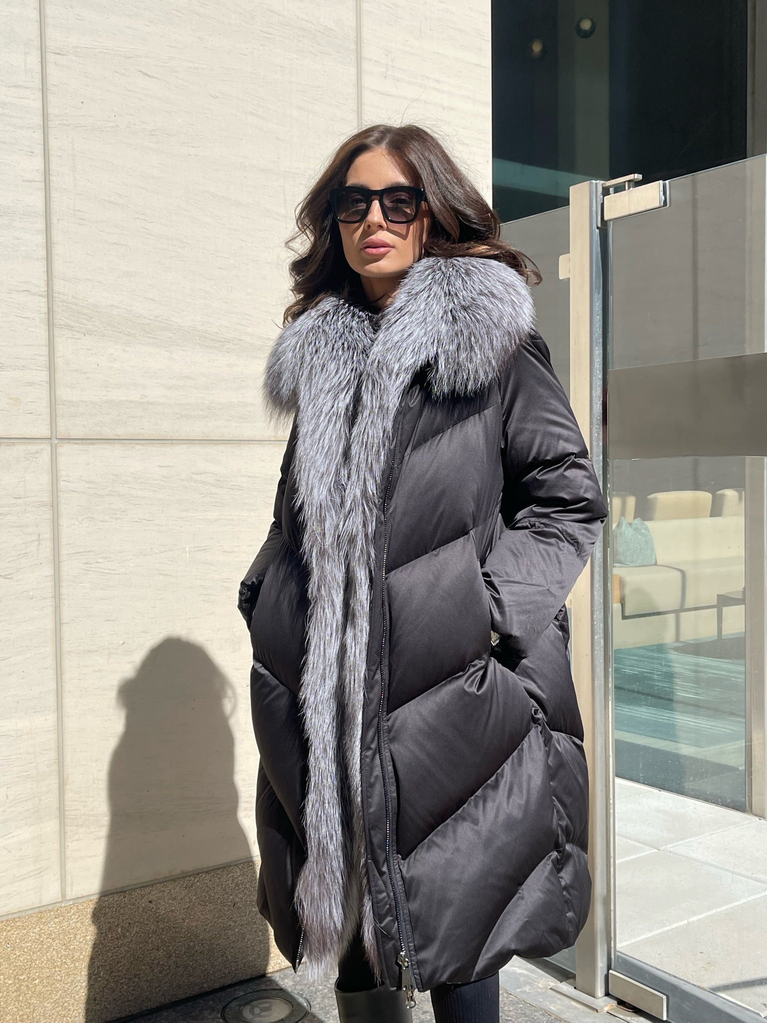 Amandine Genuine Silver Fox Down Parka Alaska® Outerwear Company