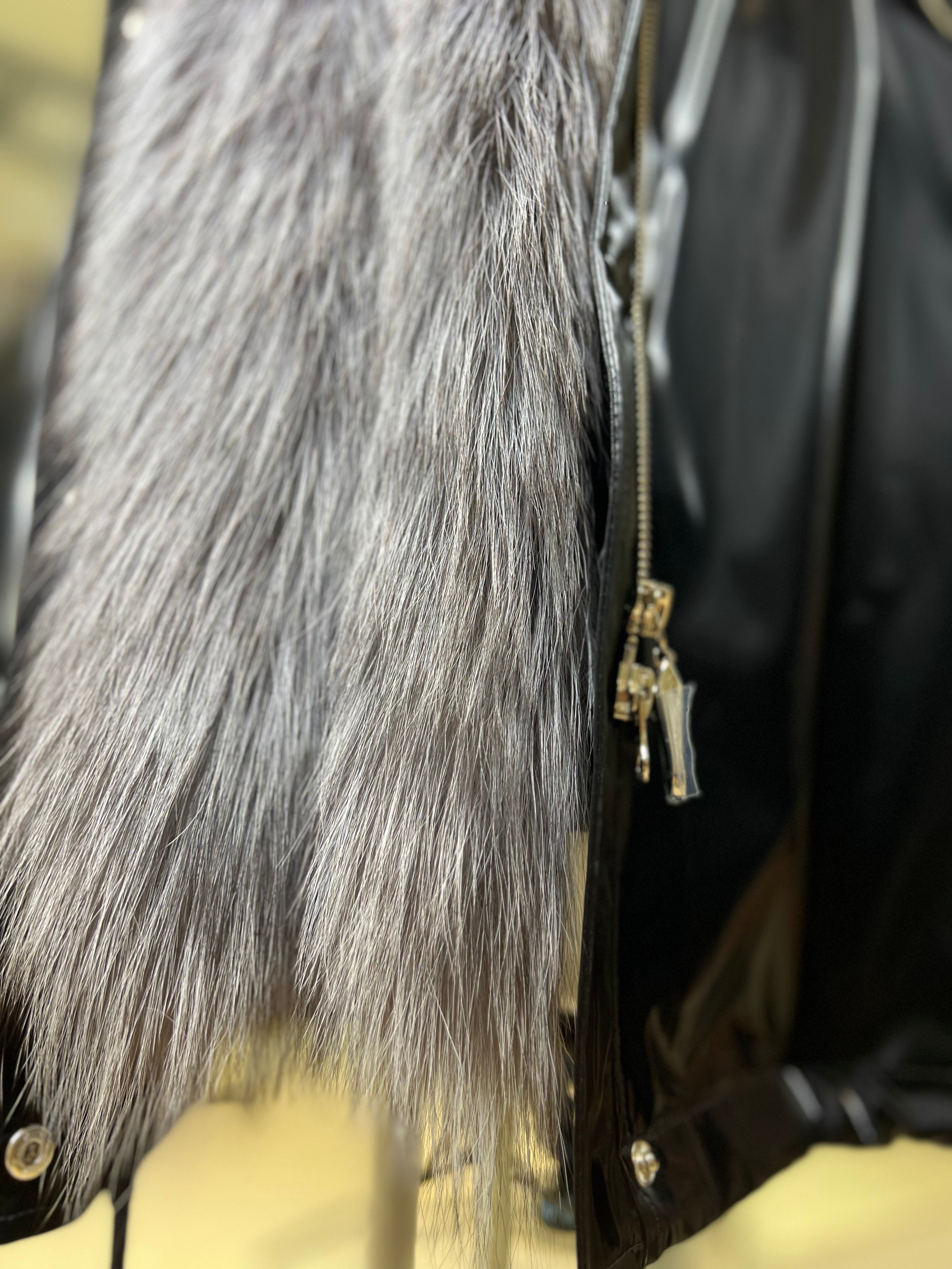 Genuine Silver Fox Fully Lined Hood Rabbit Insulated Parka Alaska® Outerwear Company