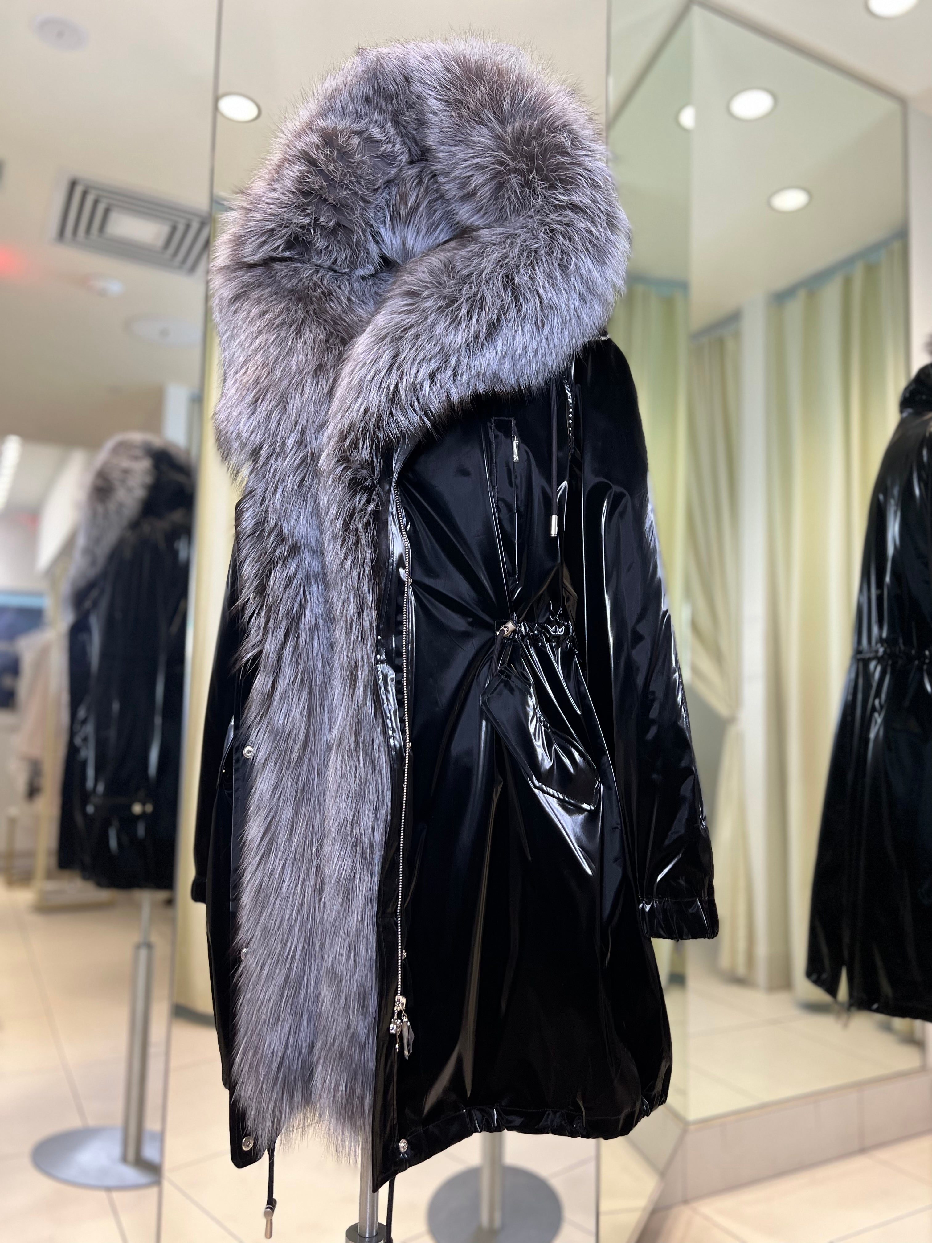 Genuine Silver Fox Fully Lined Hood Rabbit Insulated Parka Alaska® Outerwear Company